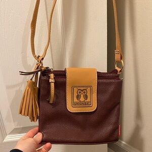 UNIONBAY Burgundy and tan Crossbody Bag